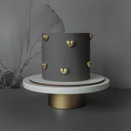 Golden Heart Minimalist Cake
