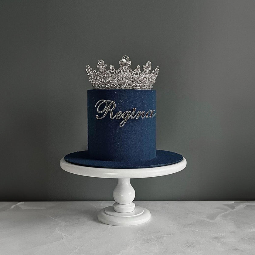 Royal Blue Crown Cake